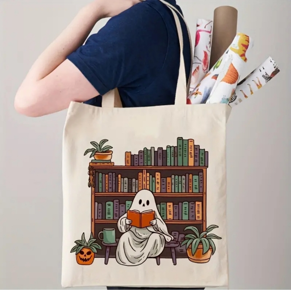 Ghostie Reading Tote Bag